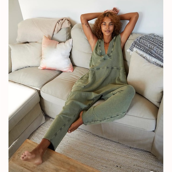 FP Movement by Free People Pants - Free People Movement What’s Up Onesie Green Small